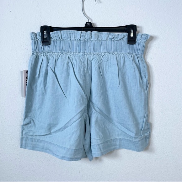 Mauby Paperbag Waist Light Blue Shorts - Picture 4 of 10